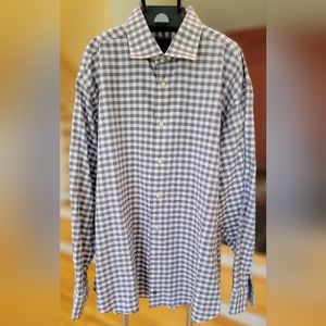 Men's David Donahue Grey Check